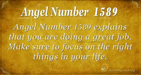 Angel Number 1589: Meaning and Symbolism .